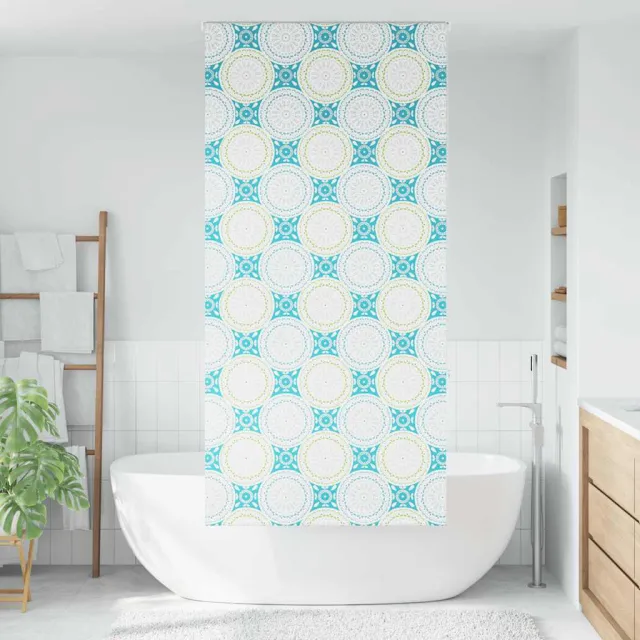 vidaXL Doucherolgordijn 100x240 cm stofbreedte 96 cm Blauw