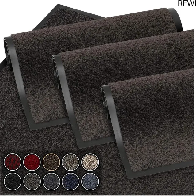 RFWR Waterdichte en Antislip Deurmat 60x90 cm | Slijtvast Vuilvanger voor Binnen en Buiten Bruin