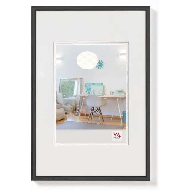 Walther New Lifestyle - Kunststof lijst - Fotoformaat 60x80 cm - Kunstglas - Zwart