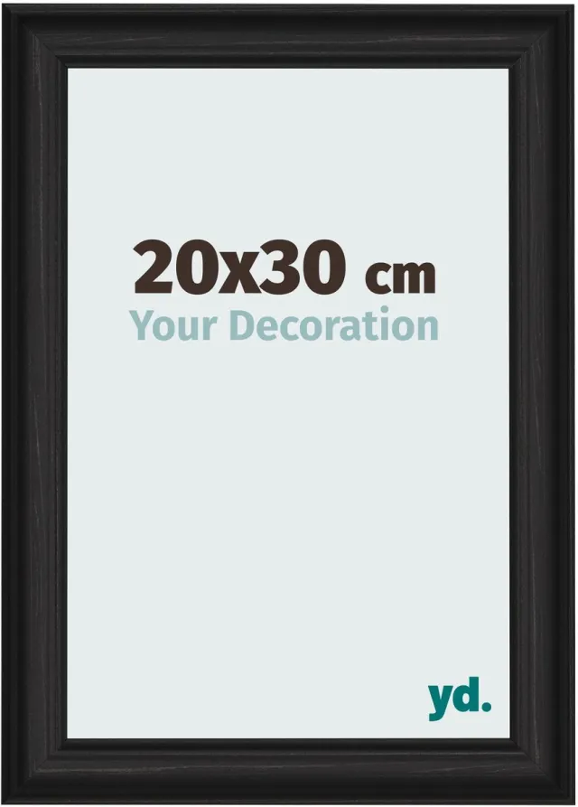 yd. Your Decoration - Fotolijst 20x30 cm - MDF - Zwart Houtnerf - Lazio