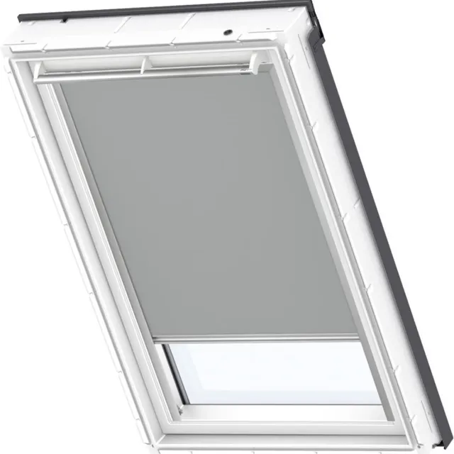 VELUX Origineel Verduisterend Rolgordijn (DKL) Wit Kozijn, 6, C04, Grey Grijs