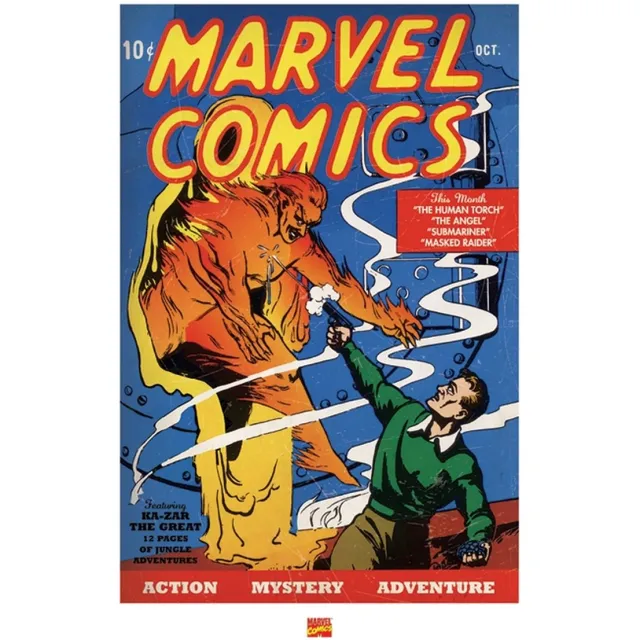 Marvel Poster - Human Torch - 50 X 40 Cm - Multicolor Multi color