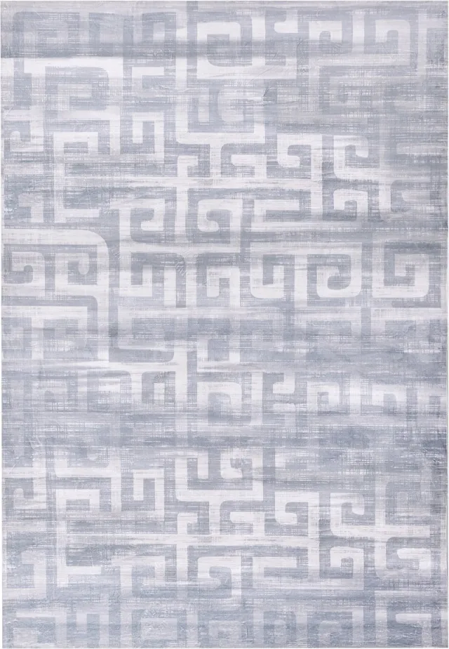 Beliani BEYDAG - Loper vloerkleed - Grijs - 160 x 230 cm - Stof