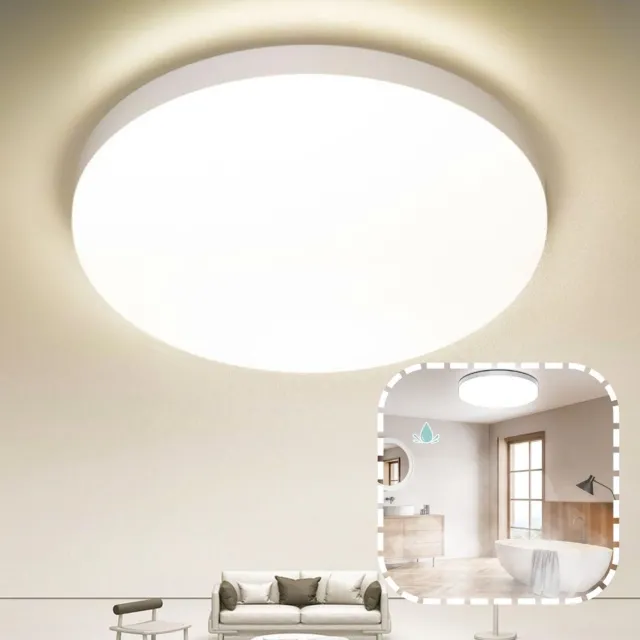 Br@ndless Badkamerlamp - Plafoniere Badkamer - Plafond plafondlamp - 23x23x4 - Wit