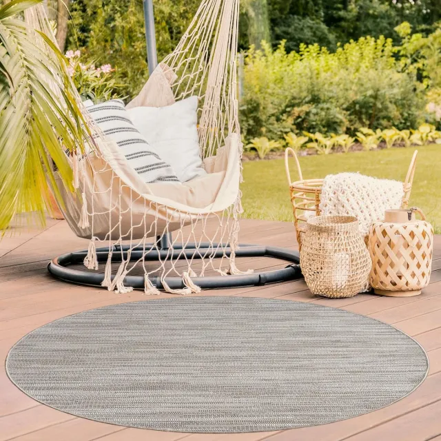 TT Home Balkon Tuin Woonkamer Boho Design Scandinavisch Gevlekte Look Uni 120 x 120 cm Rechthoek 120 x 120 cm Rechthoek beige