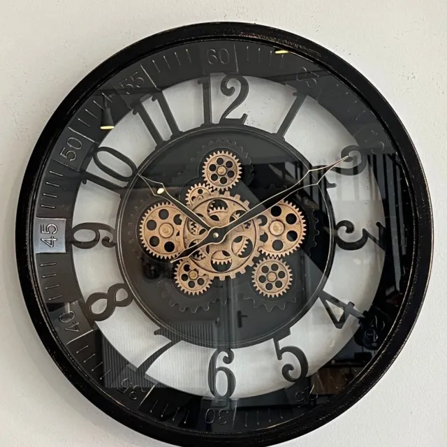 Home Wandklok industrieel - wandklok zwart - muurklok - Ø55 cm