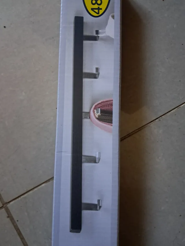 livarno Home Wand-/Deurkapstok - Zwart - 5 Haken van RVS