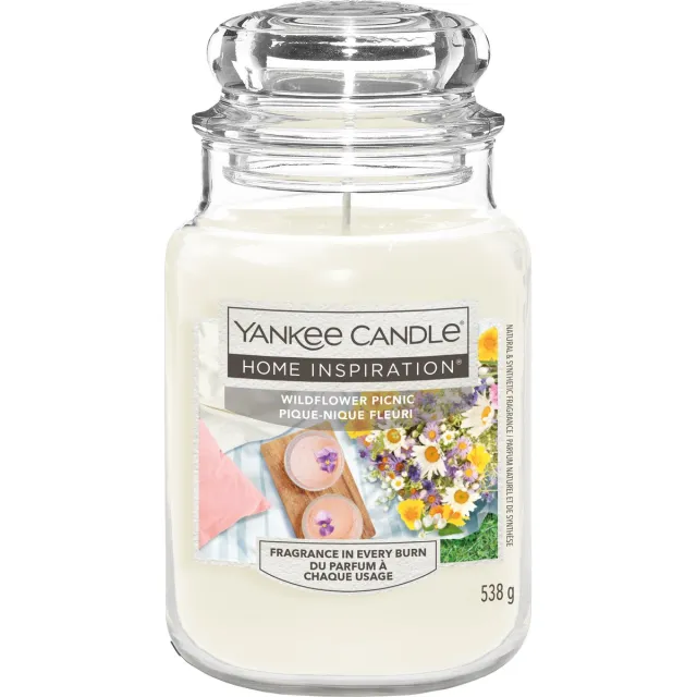Yankee Candle Home Inspiration - Wildflower Picnic Large Jar - 150 branduren Creme