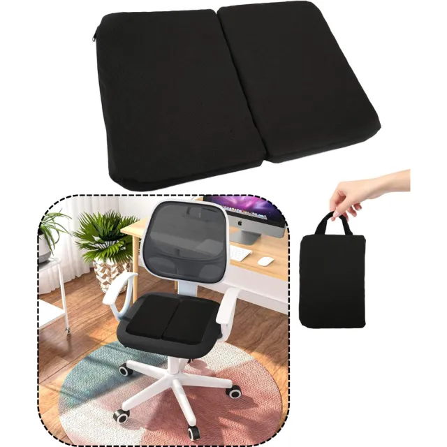 Br@ndless Gelkussen voor Zitontlasting - Zitkussen - Ergonomisch Kussen voor Stoel - 39x27x3 - Zwart