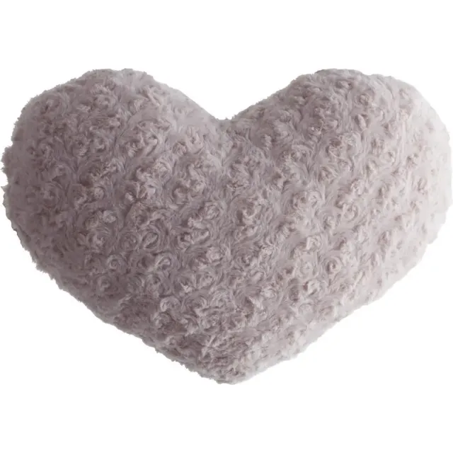 Atmosphera pluche bank kussen hartje vorm - roze - 28 x 36 cm - Sierkussens - voor binnen Oudroze