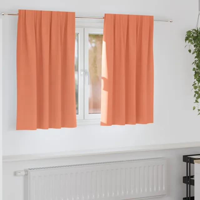 vidaXL Zwart-out Gordijnen met Ringen 2 st Terracotta 140 x 140 cm Bruin