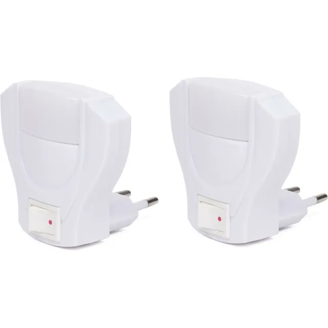 Benson Nachtlamp - 2x - 1 watt - voor in stopcontact - Nachtlicht Wit