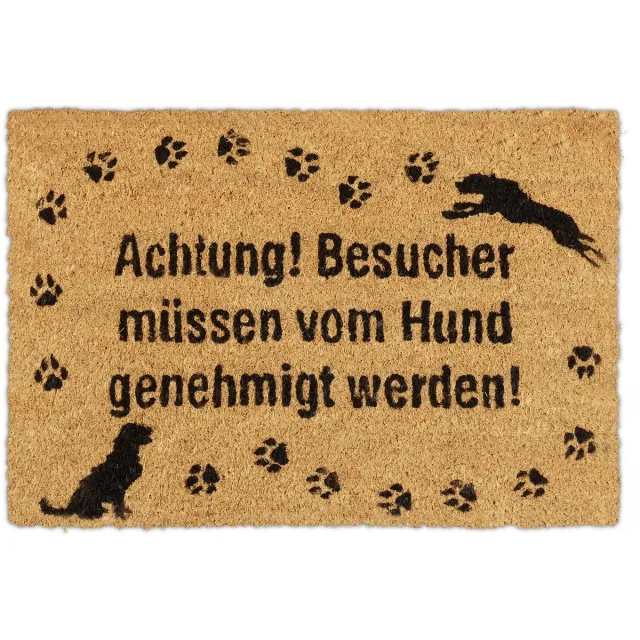 Relaxdays Deurmat - 40x60 cm - kokos lichtbruin