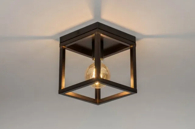 Lumidora Plafondlamp 73499 - Plafonniere - TRENTE - E27 - Zwart - Bruin - Oldmetal (gunmetal) - Metaal