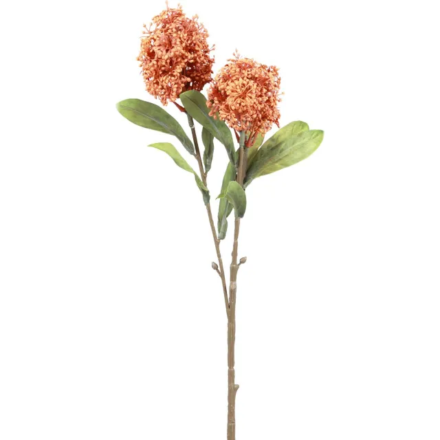 Viana Kunstbloemen van Skimmia Japonica, oranje, met een droge look, 59 cm orange