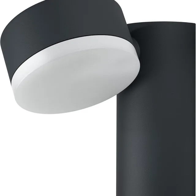 Osram LED wand- en plafondlamp, lamp voor buitentoepassingen, warm wit, 135,0 mm x 90,0 mm x 140,0 mm, Endura Style Spot Rond Grijs