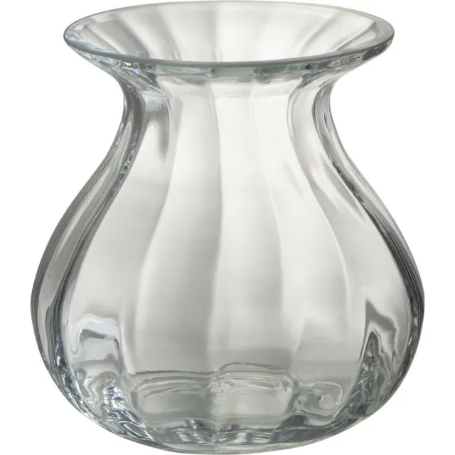 J-Line vaas Amo - glas - transparant - small - 2 stuks - Ø 15 cm