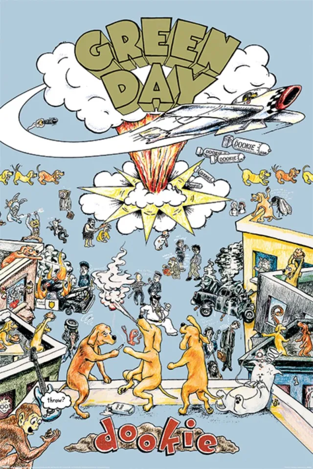 Green Day Dookie Unisex Poster - meerkleurig - Standard multicolor