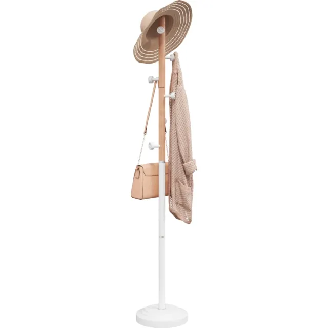 vidaXL Kapstok 177 cm gepoedercoat ijzer wit