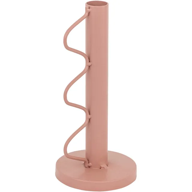 Atmosphera Metalen kandelaar voor één kaars BLISS, 20 cm - roze