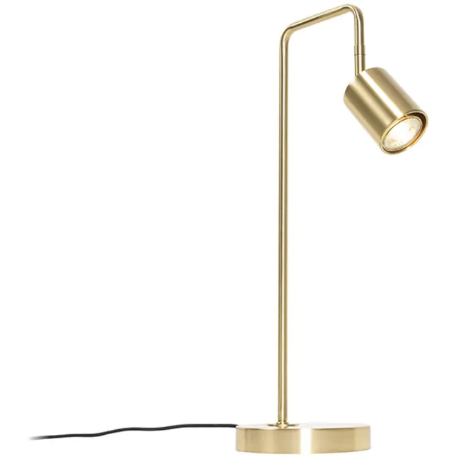 QAZQA java - Moderne Tafellamp - 1 lichts - H 49 cm - Goud/messing - Woonkamer | Slaapkamer | Keuken