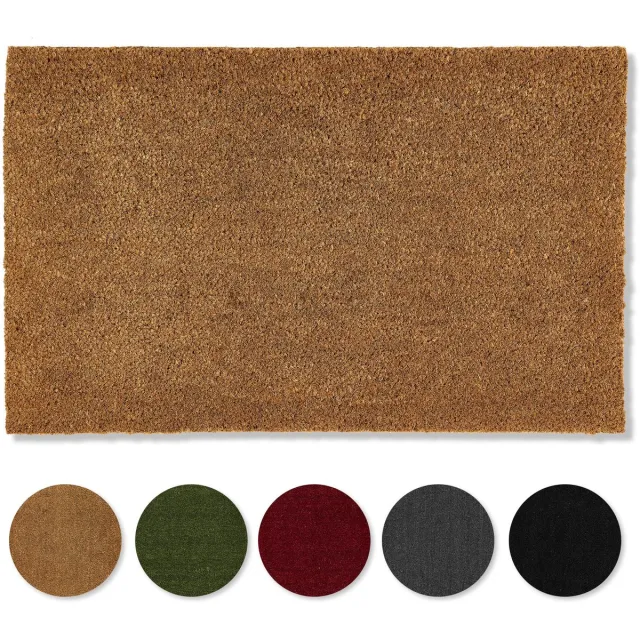 Famanu Antislip kokosmat voor overdekte buitenruimtes, antibacteriële deurmat van duurzame natuurvezel, 100% kokos, 40x60 cm, naturel