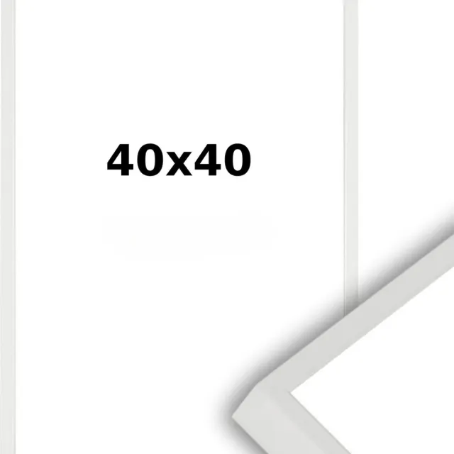 Lichtendonk Aluminium Wissellijst 40 x 40 Wit - Ontspiegeld Glas - Professional