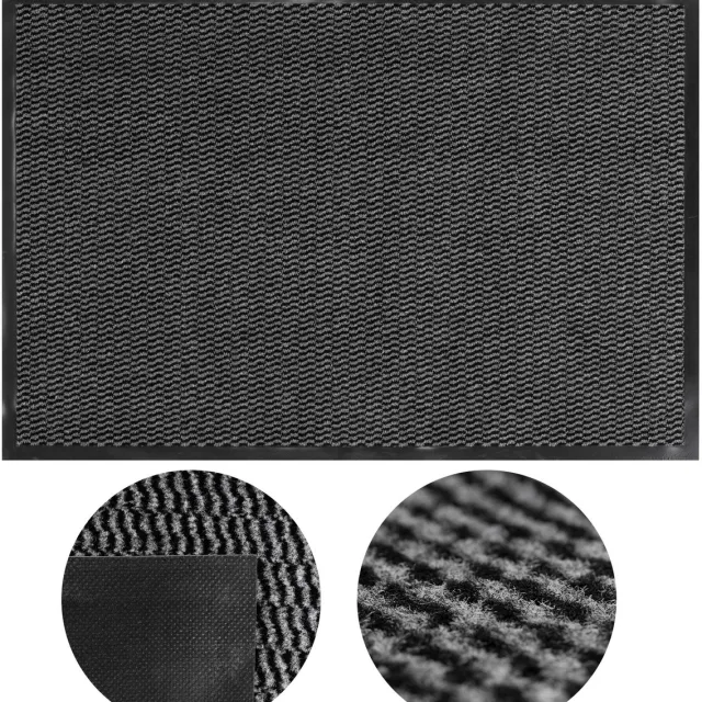 springos Deurmat - Buitenmat - Droogloopmat - Anti -Slip - Grafiet - 60 x 90 Cm