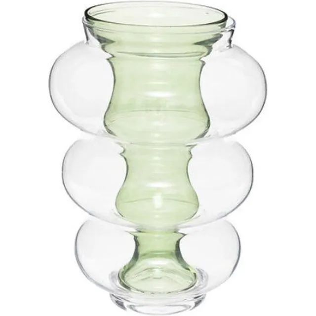 Atmosphera Matali dubbele vaas Ø26xH35cm - Lichtgroen - 2 in 1