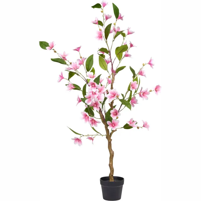Beliani MAGNOLIA TREE - Kunstplant - Groen - 128 cm - Synthetisch materiaal