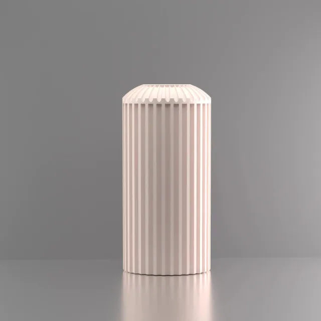3d-gezellig Napels - Vaas - Waterdicht - Creme (Ivory) - Maat 25 cm - Kunststof - Modern - Bloemenvaas - 100% gerecycled PLA (bioplastic)