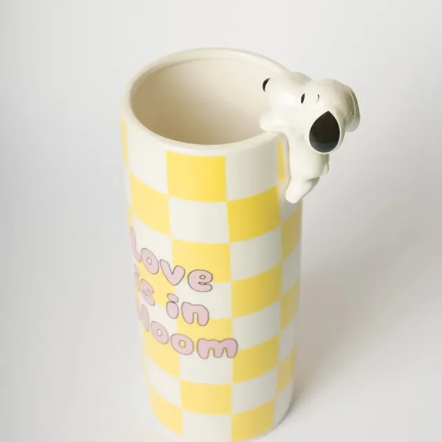 Blogo Design Vaas Snoopy Love Is In Bloom - geel