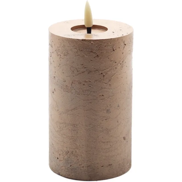 Mansion Atmosphere led kaars metallic champagne 12,5x7,5cm
