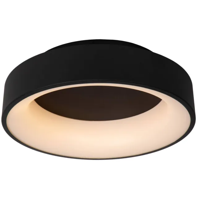 Lucide MIRAGE - Plafonnière - Ø38 cm - LED Dimb. - 1x22W 2700K - Zwart
