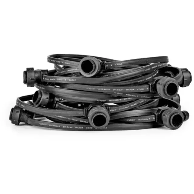 LEDmaxx Prikkabel 10 meter met 20x fitting IP65 | 20x E27 | Max 1500 watt