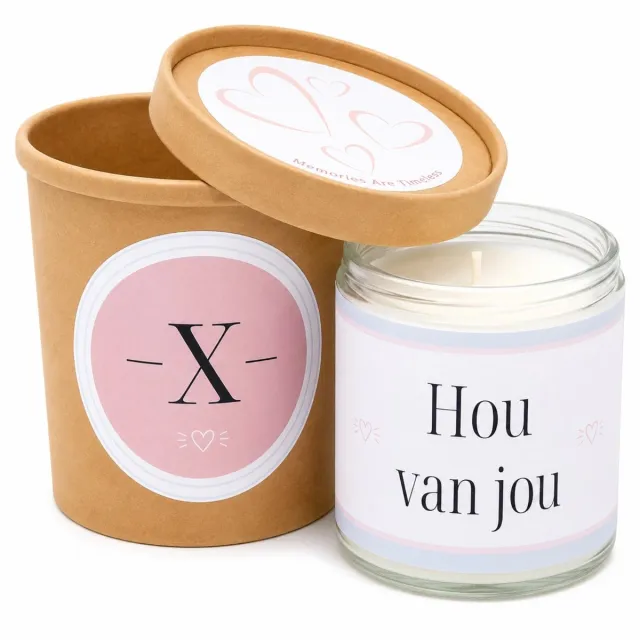 Memories Are Timeless Hou van Jou Cadeau - Kaars 50 Branduren - Valentijn & Vriendschap Liefdescadeau