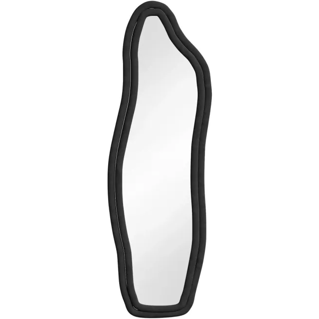 Happiq Staande Spiegel 160 x 50 Cm - Golvend Full - Zwart Fluweel Rand - Length met en Ophangfunctie - voor Slaapkamer of Woonkamer
