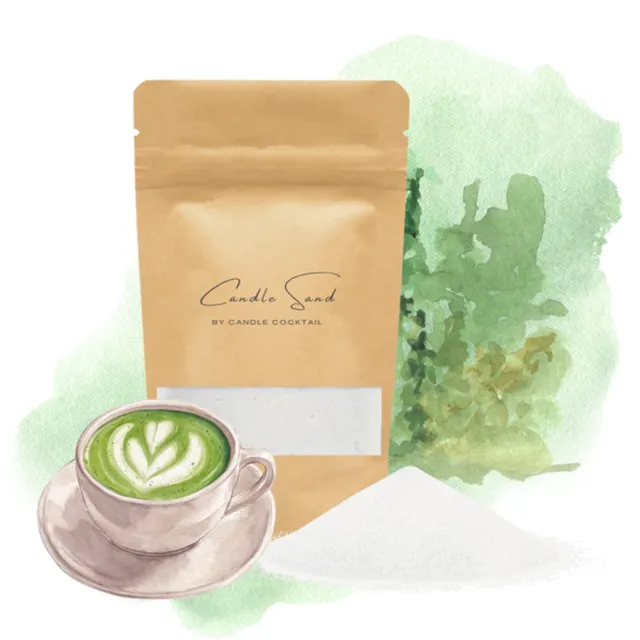 Candle Cocktail 400g Geurend Kaarsenzand | Morning Matcha | Incl. 8 Lontjes Morning Matcha | 400g