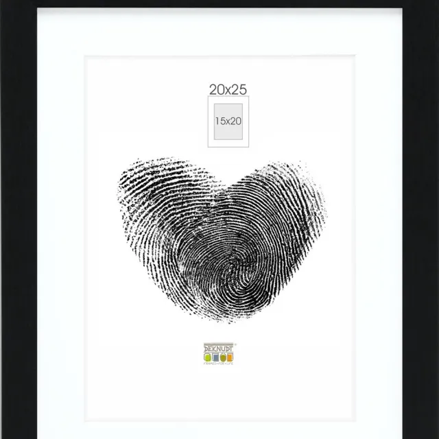 Deknudt Frames fotolijst - zwart met passe-partout - 15x20 / 20x25 cm