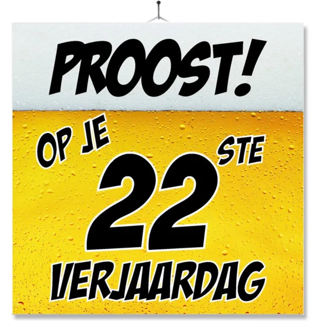 MC Living Tegel Met Opdruk | Grappig | Humor | Verjaardag kado | Proost op je 22ste verjaardag Multi-Color