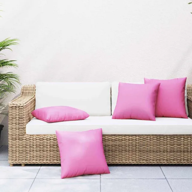 vidaXL Spreidkussens 4 st Polyester Stof Roze 60 x 60 cm