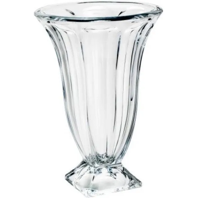 Crystalite Bohemia Panel Vaas 36cm LAATSTE STUK !! doorschijnend