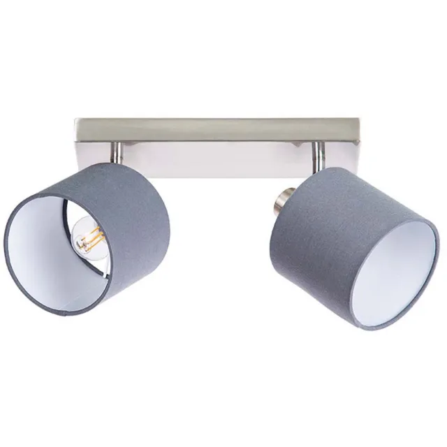 Globo Woonkamerlamp Plafondlamp Hallamp 2 vlammen Spots verstelbaar E14 B 25cm Nickel