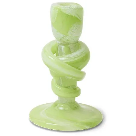 HKLIVING kandelaar Knotted medium groen