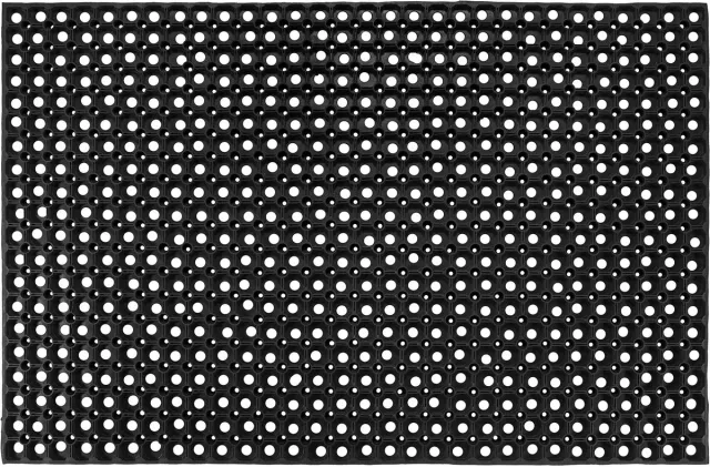 Ibenzoa Weerbestendige Zwarte Deurmat van Rubberen Materiaal voor Binnen- en Buitengebruik, 80 x 120 cm
