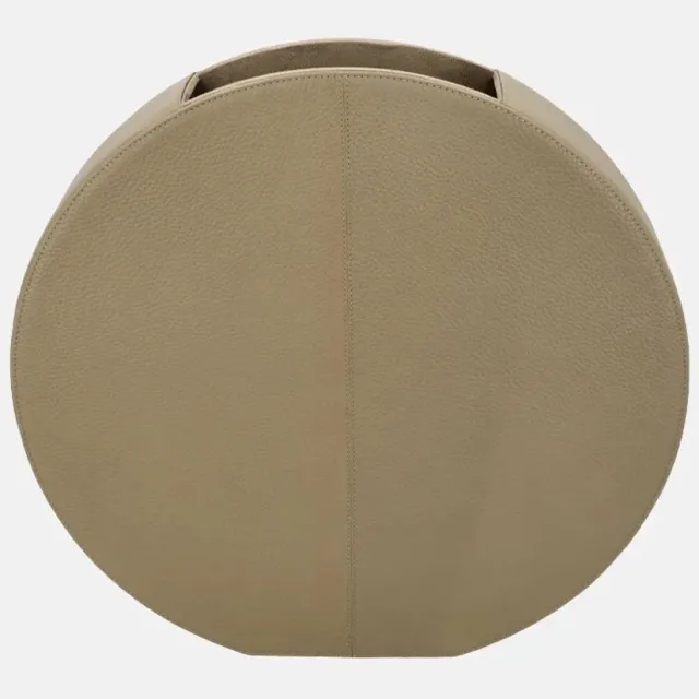 Chamada Eva leren vaas effen medium taupe