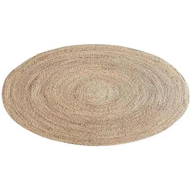 Groenovatie Zeegras Vloerkleed XL - Handgemaakt - Gevlochten - Naturel - ⌀150 cm