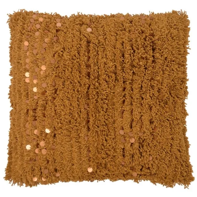 Linen & More Boston kussen geel, oranje 45x45cm