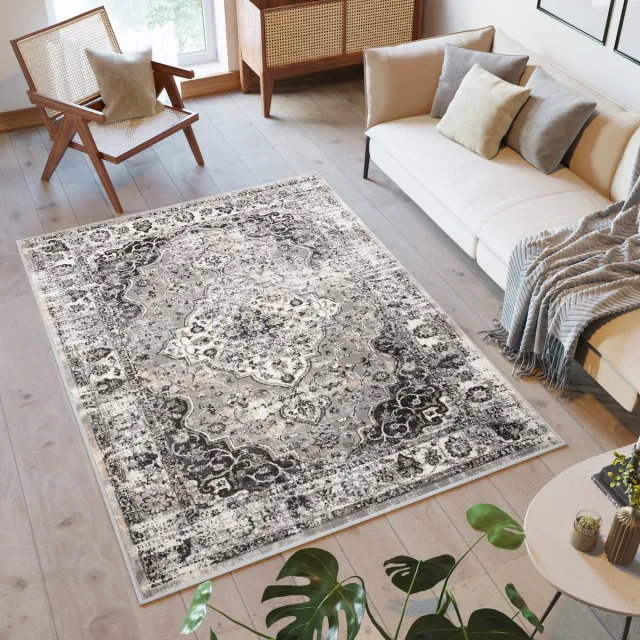Tapiso Valley Vloerkleed Woonkamer Carpet Tapijt donkergrijs 1