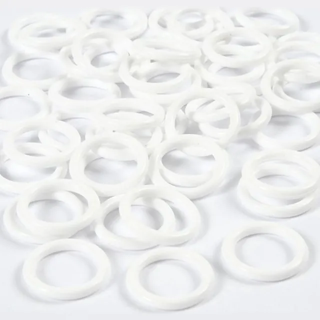 Antex Home-Deco plastic ringen 5x13mm (15x) wit